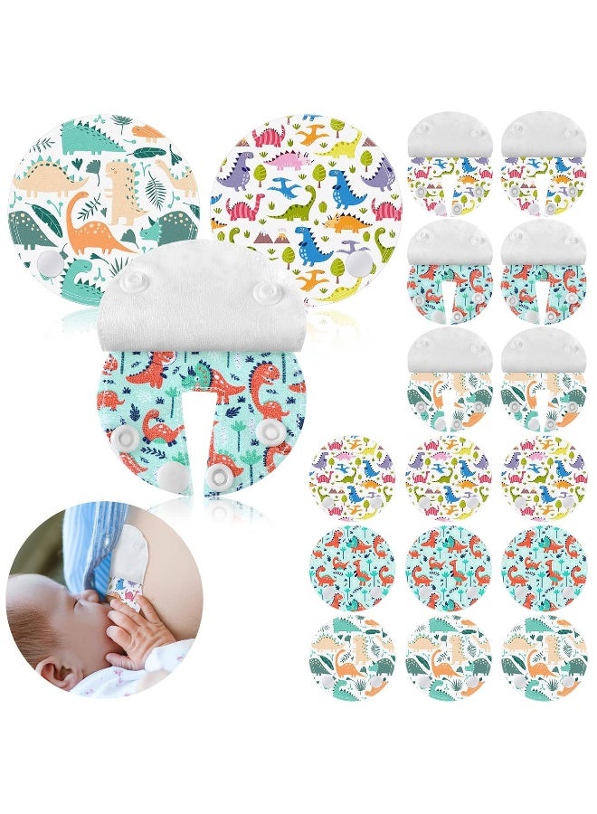 Breling 18 Pack Feeding Tube Pads Button Pad Gtube Button Covers Reusable g Tube Cutie Dinosaur Feeding Supplies for Kids Baby Breastfeeding Nursing Care(Dinosaur) - Image 1