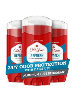 Old Spice Old Spice High Endurance Deodorant for Men, Aluminum Free, 24/7 Odor Protection, Refresh Scent, 3 oz (Pack of 3)  - Image 1