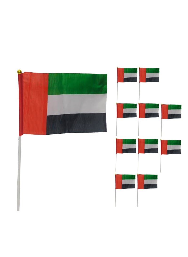 Home Smart UAE National Day Small Size Flag Premium Quality Flag for Hand Waving Topper Use Perfect for All Occasions