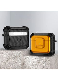 Generic Case Cover For AirPods 3 TPU + PC Shockproof Earphone Protective Case with Switch Yellow 