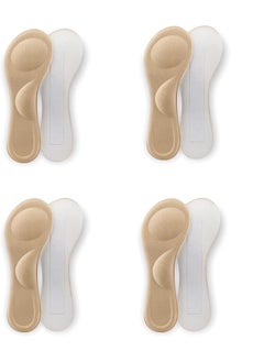 CaserBay CB 4-Pairs of Cloth Surface Sponge Inserts Invisible Slim Insoles Liners, Ball of Foot Pain Relief Cushion, Arch Pain Barefoot Support, 3/4 Length for Women's Shoes 5-7, Style C, Nude 
