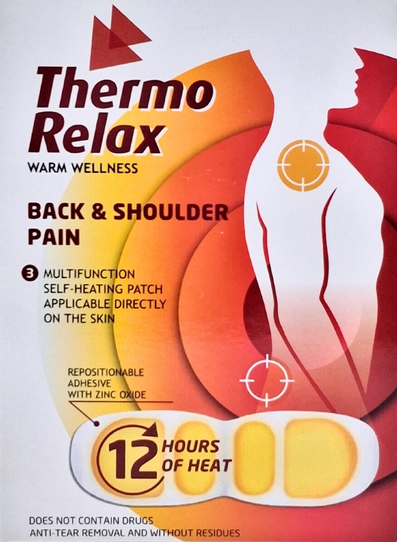 Thermo Relax Back&Shoulder Self Heating Patchs 3"S