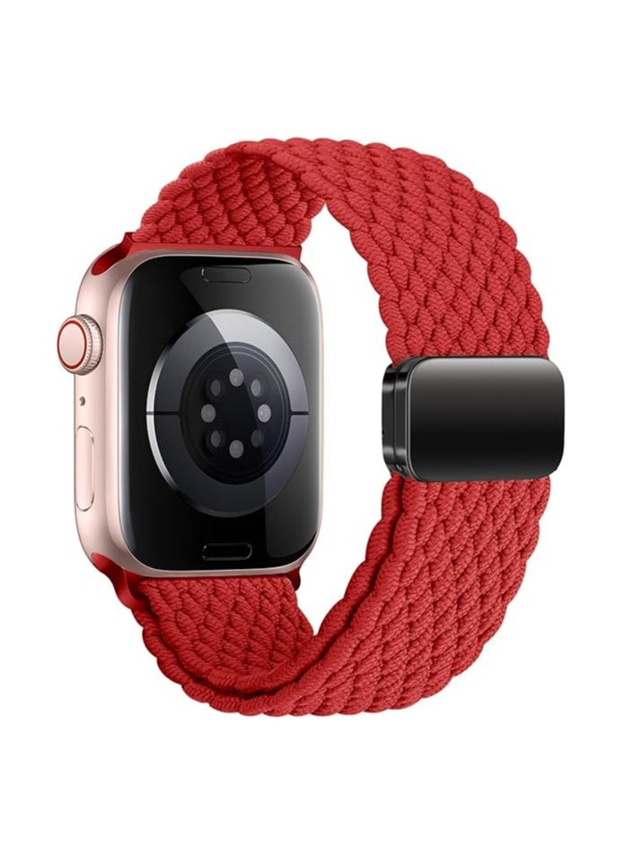Generic - Sport Solo Loop For Apple Watch Band Ultra 49mm 46mm 45mm 44mm 42mm for Women Men,Adjustable Magnetic Stretchy Nylon Braided Wristband for iWatch Ultra 2 SE Series 10 9 8 7 6 5 4 3 2 1 - Image 1
