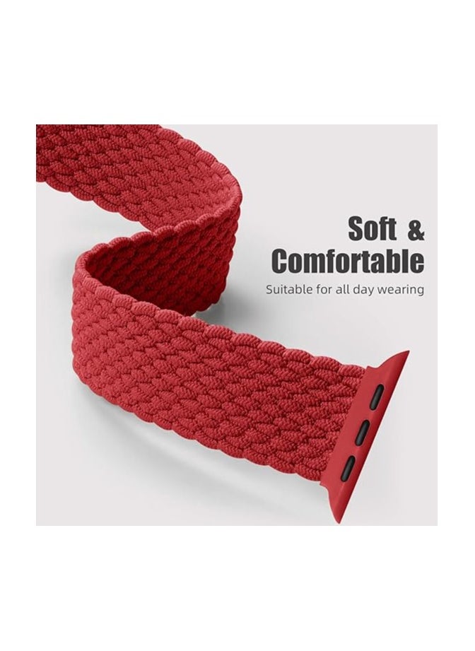 Generic - Sport Solo Loop For Apple Watch Band Ultra 49mm 46mm 45mm 44mm 42mm for Women Men,Adjustable Magnetic Stretchy Nylon Braided Wristband for iWatch Ultra 2 SE Series 10 9 8 7 6 5 4 3 2 1 - Image 1