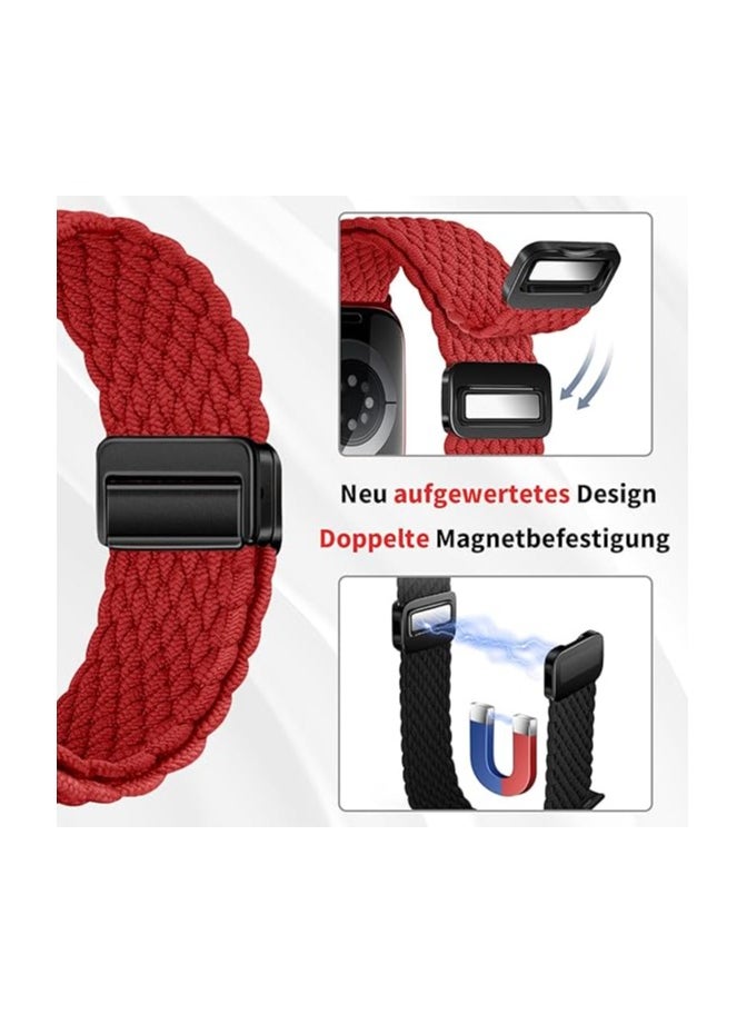 Generic - Sport Solo Loop For Apple Watch Band Ultra 49mm 46mm 45mm 44mm 42mm for Women Men,Adjustable Magnetic Stretchy Nylon Braided Wristband for iWatch Ultra 2 SE Series 10 9 8 7 6 5 4 3 2 1 - Image 1