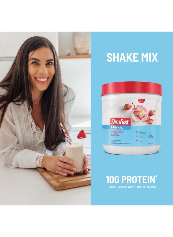SlimFast Meal Replacement Powder, Original Strawberries & Cream, Weight Loss Shake Mix, 10g of Protein, 14 Servings (Pack of 3) (Packaging May Vary) - Image 5