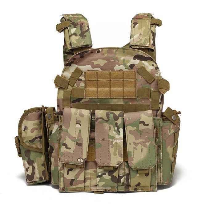 Outdoor Tactical Molle Vest Multi-Pocket Camo Training Vest for Men and Women - Image 1