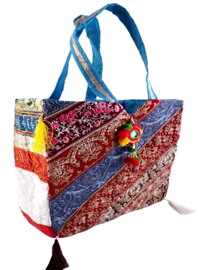SUMERA WARQ Design Cotton Large Tote Bag for Women with Zip, Stylish Cotton Handbags, Canvas Tote Bags for College Tote Bag, Gift For Women - Image 2