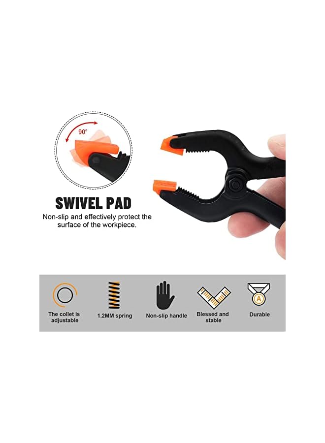 promass Spring Clamps, 25pcs Spring Clamps Mini Plastic Clips Shape A, Photographic Background Clips Fabric Clips Woodworking Accessory Fixing, 2 Inch, Multicolour - Image 3