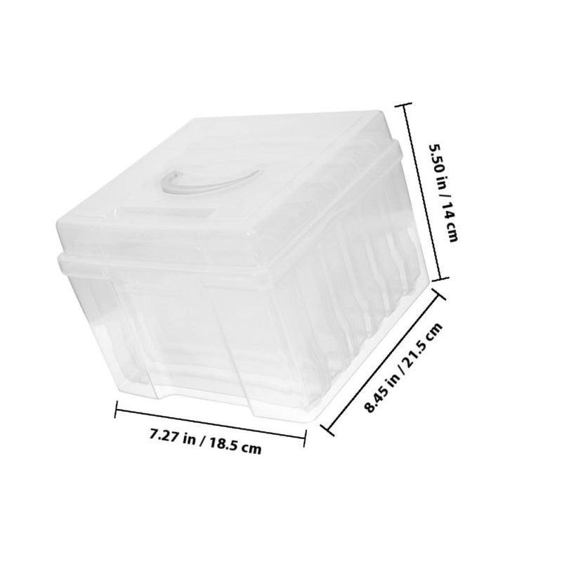 Multi Functional Plastic Photo Storage Box Organizer With Handle For Cards Stamps Seeds 6 Pcs - Image 3