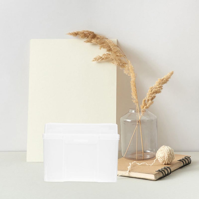 Multi Functional Plastic Photo Storage Box Organizer With Handle For Cards Stamps Seeds 6 Pcs - Image 4