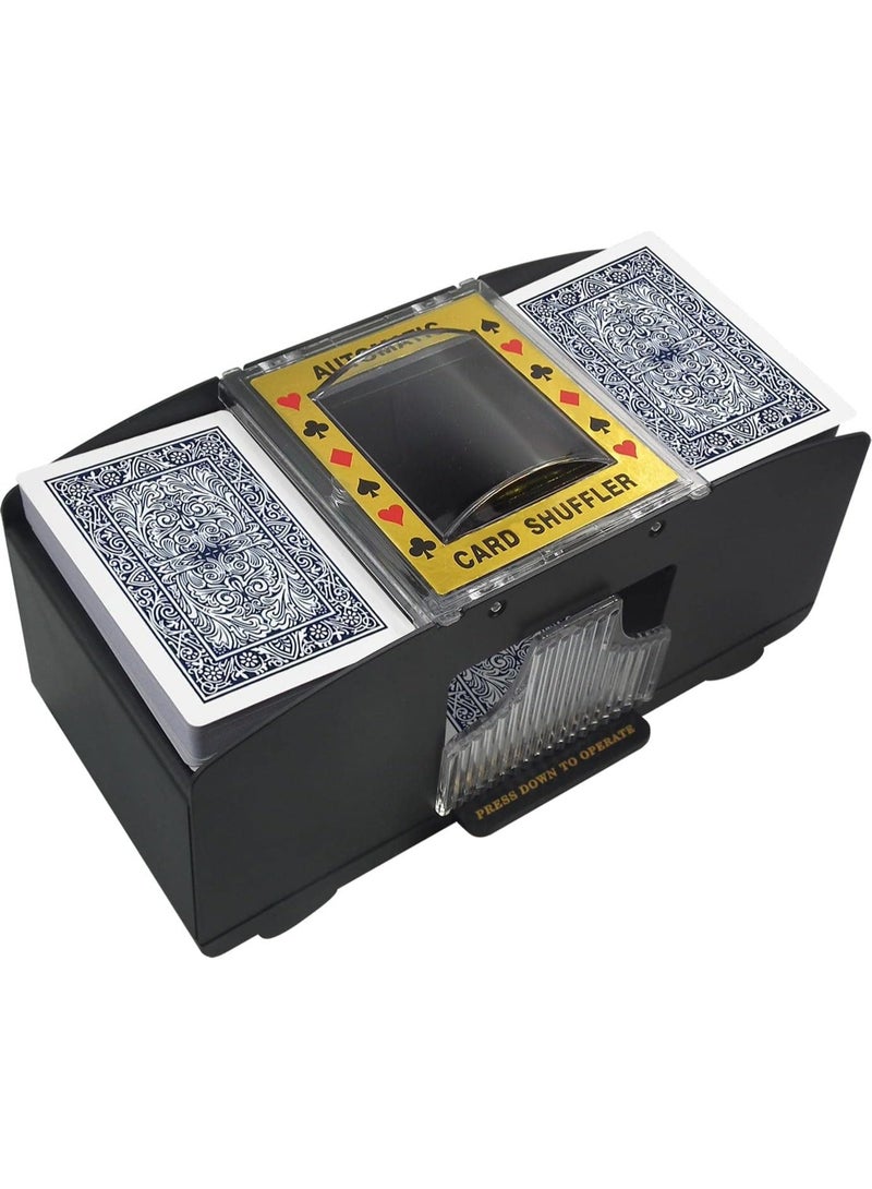 BJM Card Shuffler 1-6 Deck Automatic, Battery-Operated Electric Card Shuffler Machine for UNO/Poker/Playing Card - Image 1