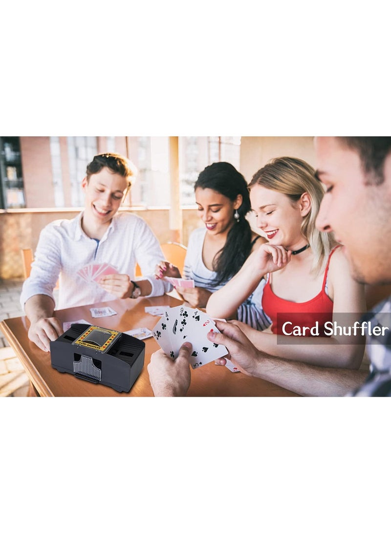 BJM Card Shuffler 1-6 Deck Automatic, Battery-Operated Electric Card Shuffler Machine for UNO/Poker/Playing Card - Image 2
