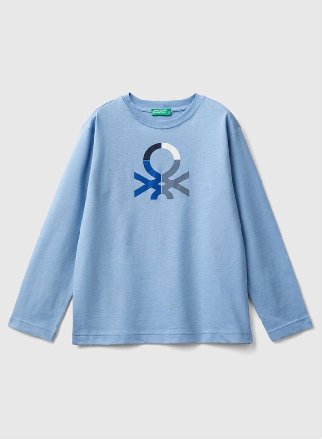 بينيتون تيشيرت أولاد مطبوع بأكمام طويلة - Image 4