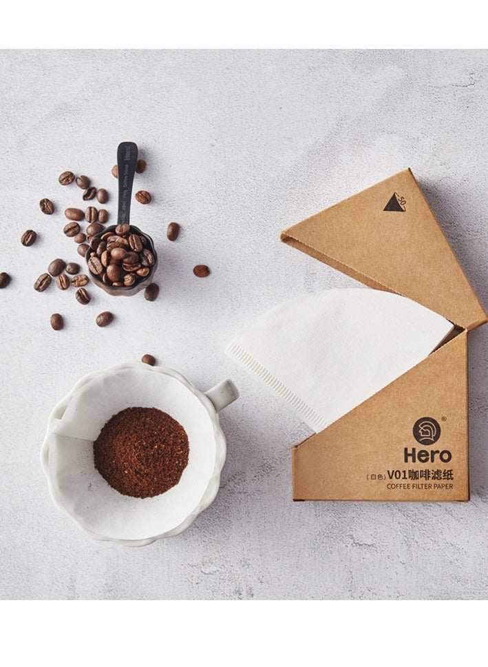 TIMEMORE Filter paper V60 Size 01 Suitable for 1-2 Cups White 100pcs - Image 4