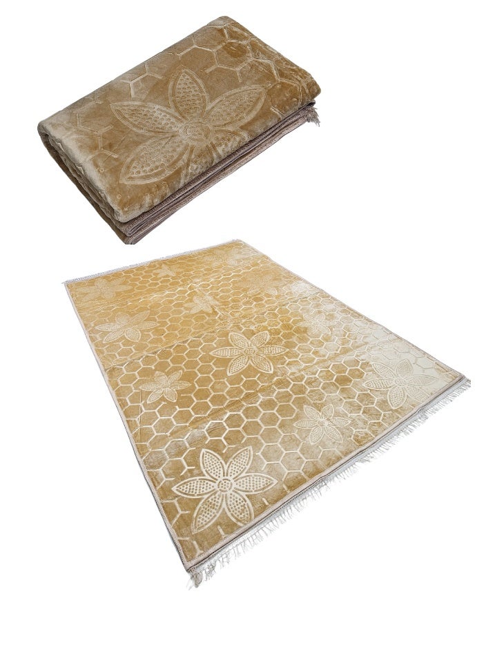 SMART HOME Excellent Velvet Carpets And Rugs, Padded And Soft To The Touch, With Beautiful 3D Patterns A Ground Seating Mat For Trips, Camping, Hiking, And Wilderness, A Luxurious Rug, Size 230X160 Cm - Image 3