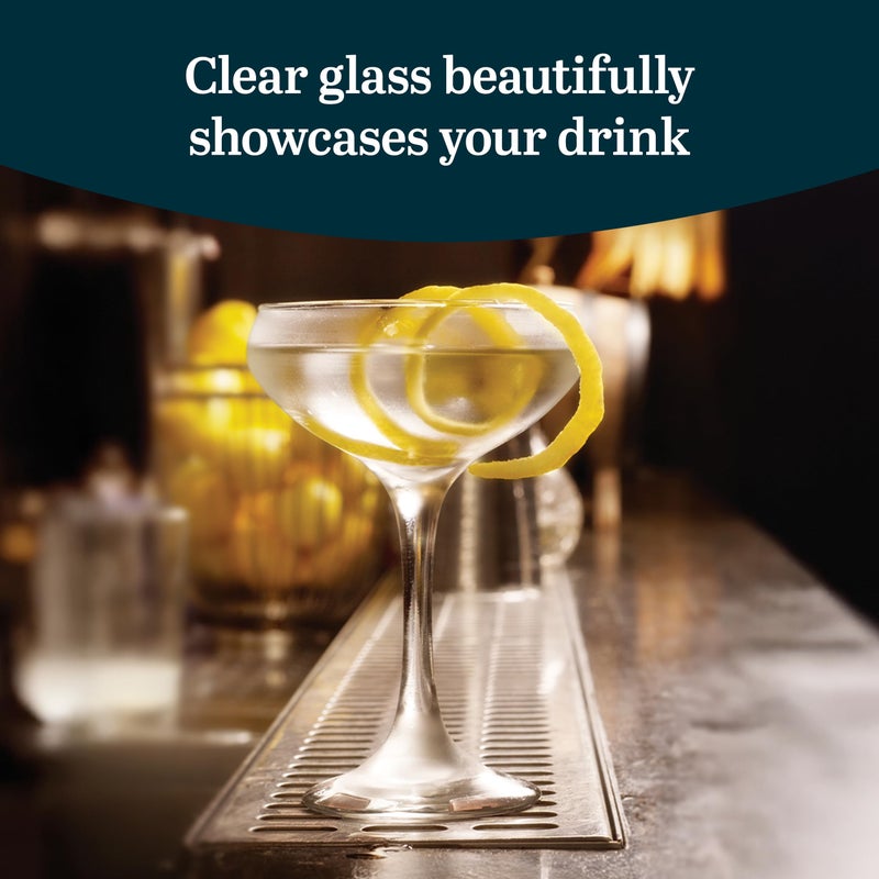 Libbey 3055 Perception Cocktail Coupe Glasses Set of 12, Elegant, Curvaceous Coupe Martini Glasses, 8.5 Oz Stemmed Cocktail Glasses for Beverages - Image 4