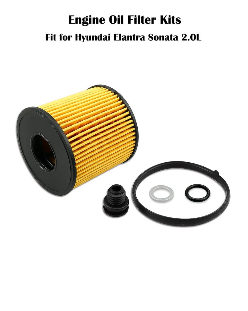 TIKSCIENCE 26350-2J000 Oil Filter Element Fits for Hyundai Elantra 2.0L 2021 2022 for Hyundai Sonata 2.0L Hybrid 2020 2021 2022 - Image 2