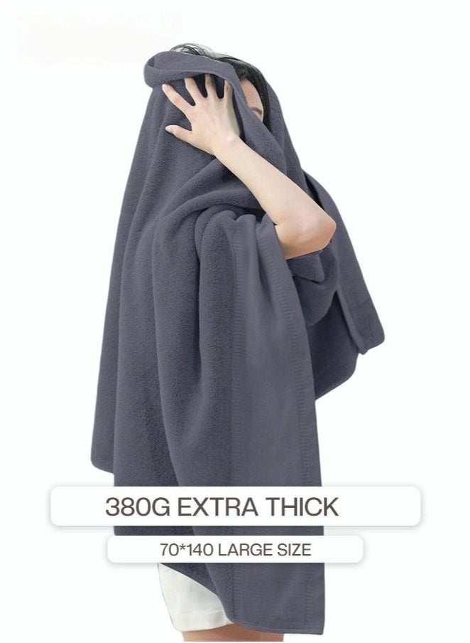 3PCS Cotton Bath Towel Set Fast Absorbent Skin-friendly and Soft Bath Towel*1PCS and 2PCS Towels for Bath and Spa Grey - Image 2