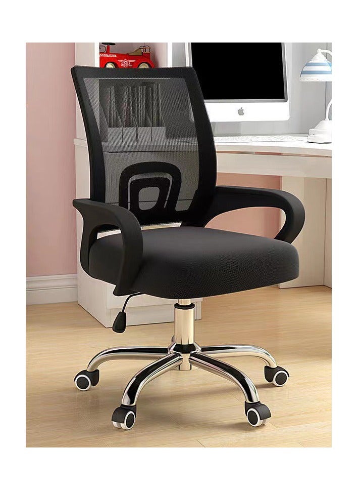 Office Chair Desk Chair Ergonomic Home Office Desk Chairs Computer Chair with Comfortable Armrests Mesh Desk Chairs with Wheels Office Desk Chair Mid-Back Task Chair with Lumbar Support