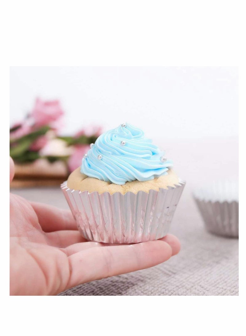 SOLARAE Foil Cupcake Liners Metallic Muffin Paper Cases Baking Cups Gold Sliver Rose Gold for Weddings, Birthdays, Baby Showers, Pack of 300 - Image 5
