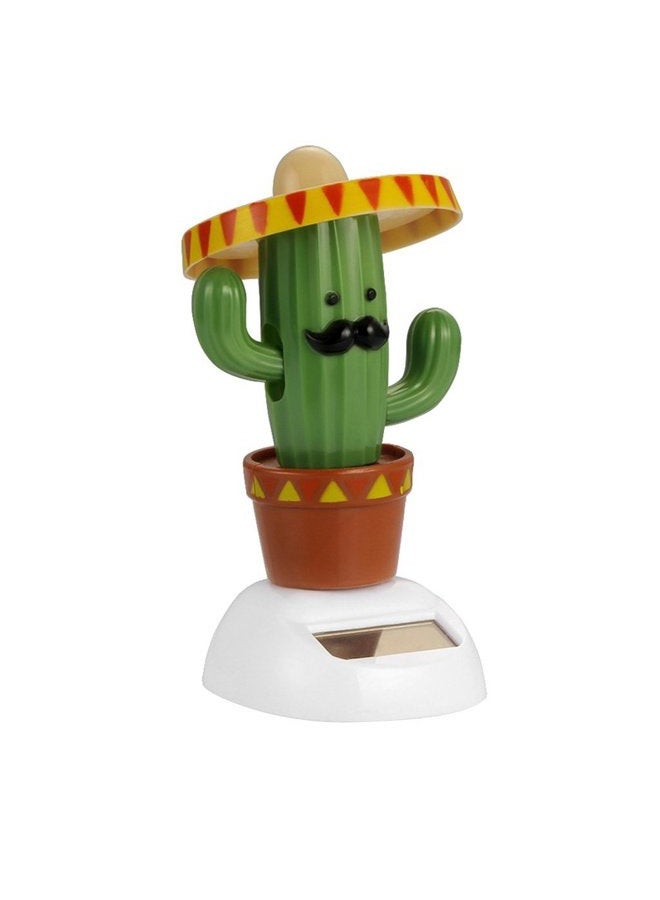 FRECI Cactus Solar Powered Shaking Head Dancing Car Ornament - Cactus - Image 1