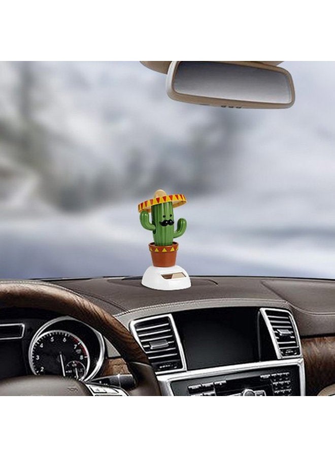 FRECI Cactus Solar Powered Shaking Head Dancing Car Ornament - Cactus - Image 5