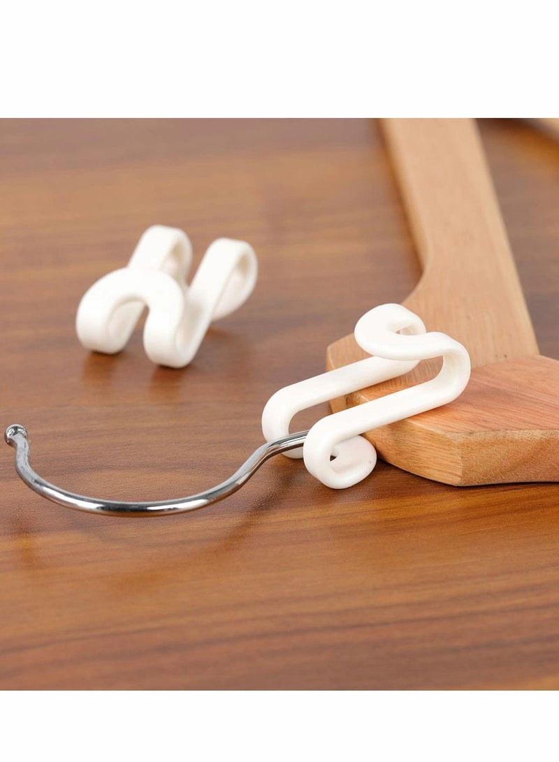 Clothes Hanger Connector Hooks, 60 PCS Outfit Hangers, Hanger Extender Clips, Cascading Hanger Hooks, Velvet Huggable Hangers Accessory, Heavy Duty Space Saving for Closet - Image 5