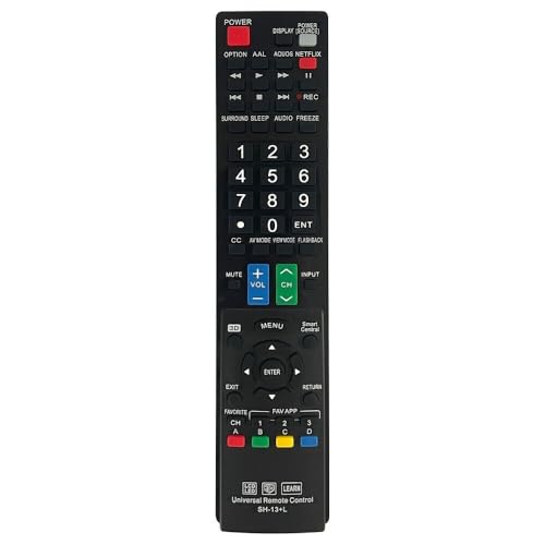 econtrolly New SH-13+L Replace Universal Remote Control fit for Almost All Sharp Brand LCD LED HD Smart TV GB004WJSA GB005WJSA GA890WJSA GB118WJSA GJ221-C GJ221 - Image 1