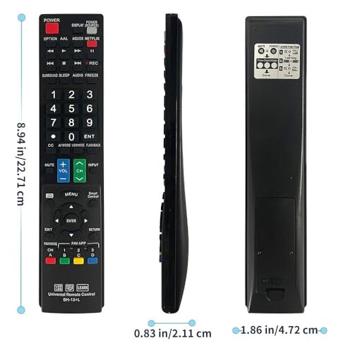 econtrolly New SH-13+L Replace Universal Remote Control fit for Almost All Sharp Brand LCD LED HD Smart TV GB004WJSA GB005WJSA GA890WJSA GB118WJSA GJ221-C GJ221 - Image 2