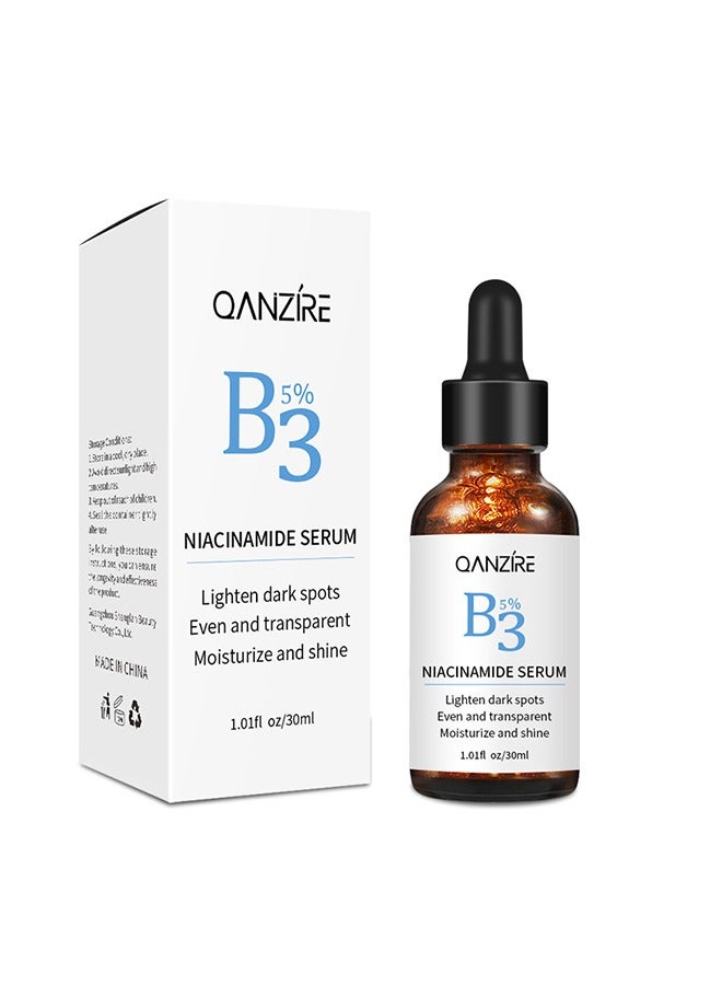QANZIRE 5% B3 Niacinamide Serum- Niacinamide Face Serum for Women & Men, Skin Brightening Serum Face Care, Anti Aging Serum for Face, Dark Spot Remover Serum, Hydrating Serum, Even Skin Tone 30ml - Image 1