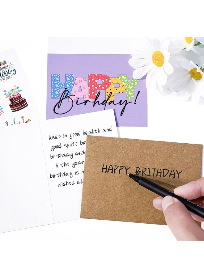 MXN Birthday Cards Assortment with Envelopes for Women, Men, Kids Adorned with Gold Glitter and Embossed Gold Foil - Image 5