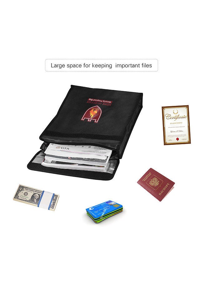 Generic Fireproof Money Document File Bag Pouch Cash Bank Cards Passport Valuables Organizer Holder Safe Storage for Home Office  - Image 2