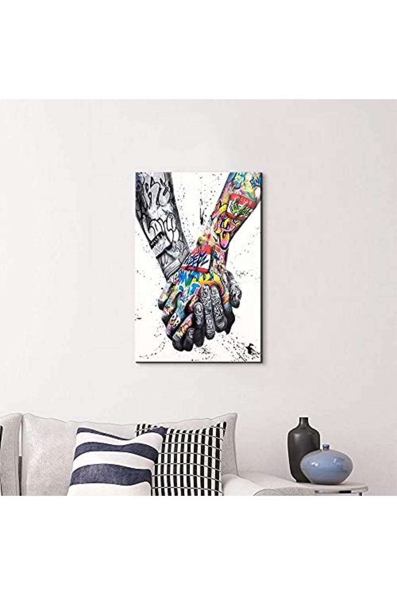 Mistyefly Graffiti Wall Art Pop Canvas Colorful Decor Street Poster for Bedroom Living Room (16''Hx24''W) - Image 4