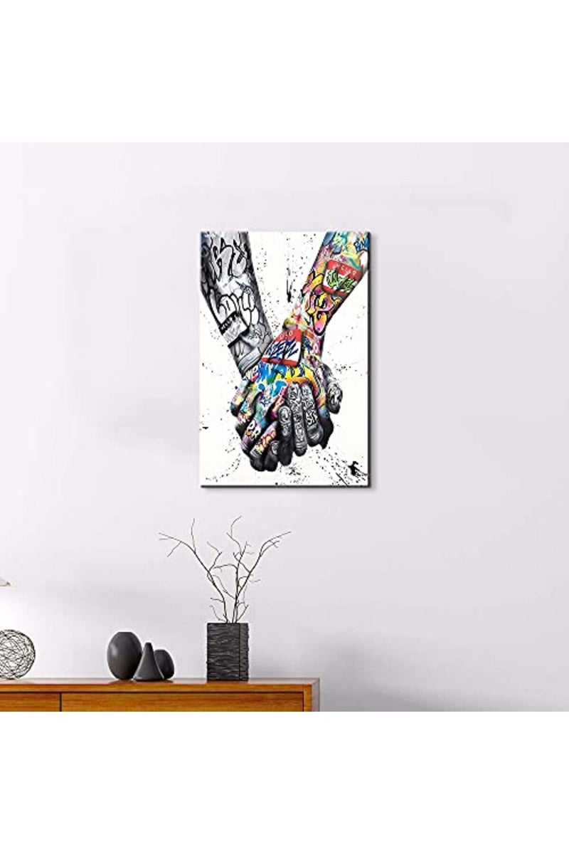 Mistyefly Graffiti Wall Art Pop Canvas Colorful Decor Street Poster for Bedroom Living Room (16''Hx24''W) - Image 3