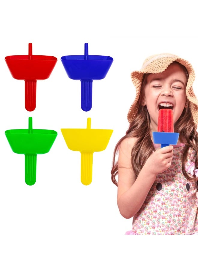 4Pcs Popsicle Holder for Kids Drip Free, Reusable Mess Free Ice Pop Stick Stand for Toddlers & Adults  - Image 1