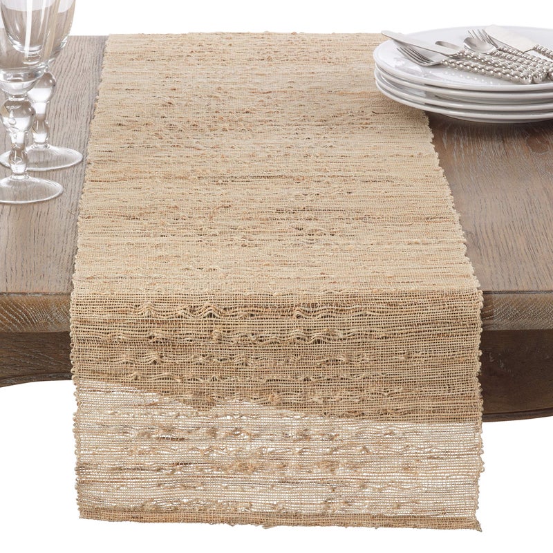Fennco Styles Woven Nubby Natural Ramie Rustic Table Runner 14" W x 90" L - Natural Nubby Table Runner for Home Everyday Use, Kitchen, Banquets and Special Occasion Décor - Image 5