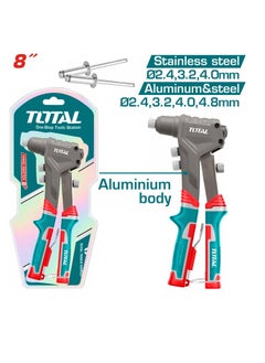 TOTAL Total Hand Riveter 8" - Versatile Tool for Stainless Steel, Aluminum, and Steel Rivets  - Image 1