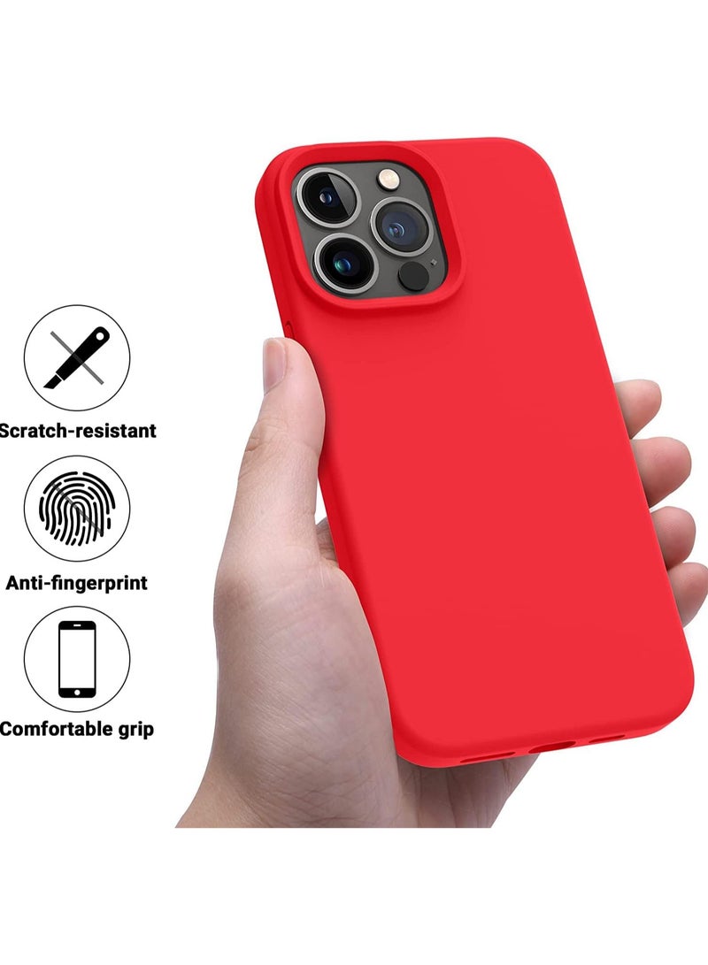 iPhone 15 pro Case Upgrade Defender Silicone Cover ShockProof Anti-Scratch Protective Phone Case (RED) - Image 3