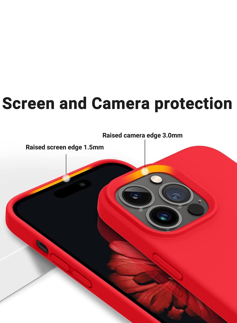 iPhone 15 pro Case Upgrade Defender Silicone Cover ShockProof Anti-Scratch Protective Phone Case (RED) - Image 4
