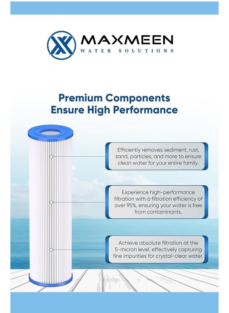 ماكسمين غيار فلتر مياه شرائح ورقية 20 إنش جامبو من Maxmeen Water ( شمعة فلتر) - Image 3