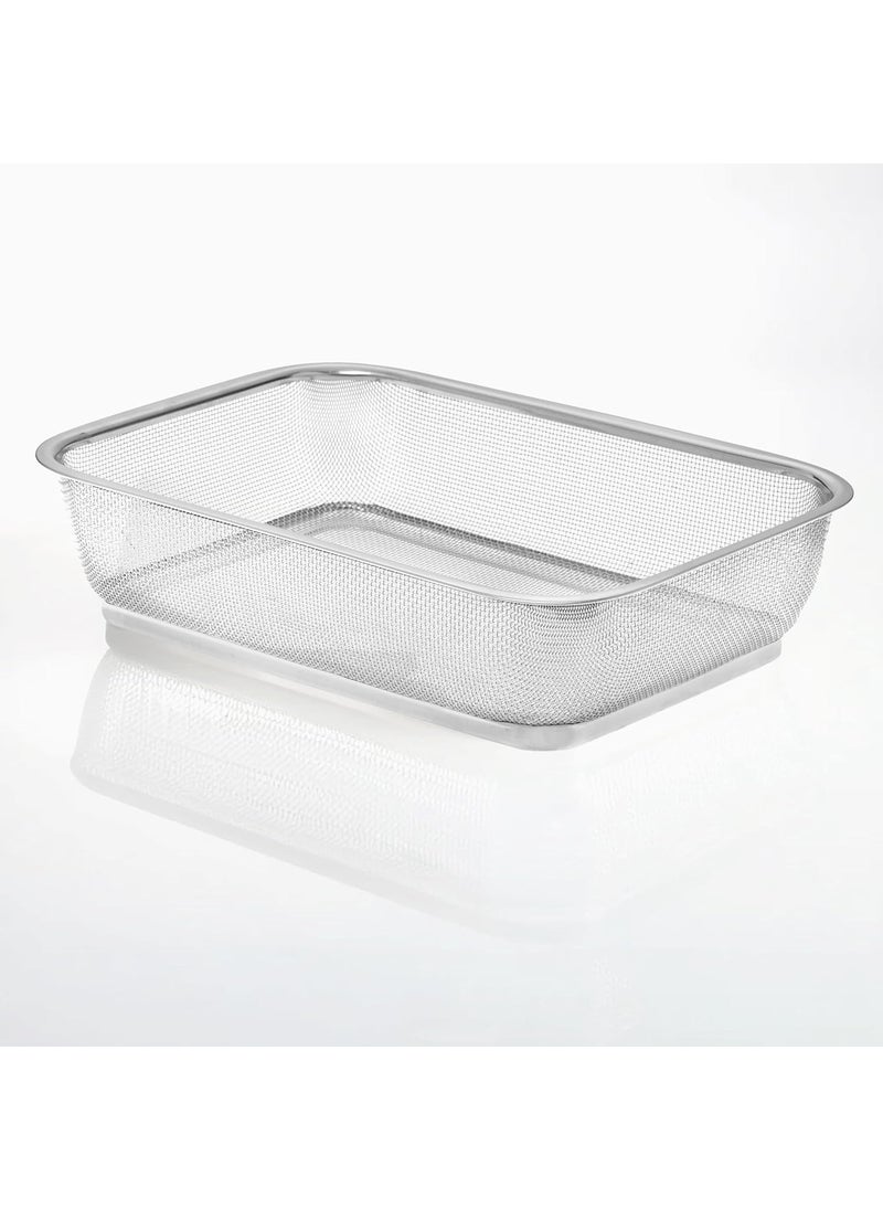 Kuber Industries Kuber Industries Fruit Basket Storage Organizer Stainless Steel Tokri for Kitchen Bathroom Shelves Countertops Dining Table  - Image 1