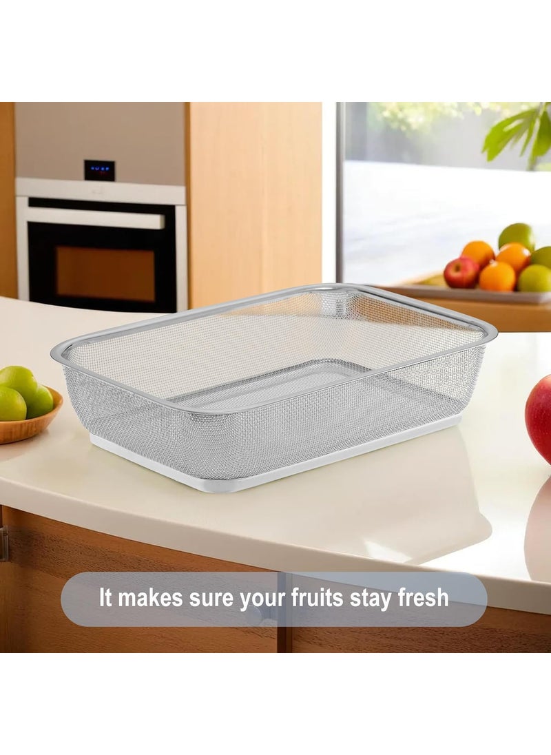 Kuber Industries Kuber Industries Fruit Basket Storage Organizer Stainless Steel Tokri for Kitchen Bathroom Shelves Countertops Dining Table  - Image 2