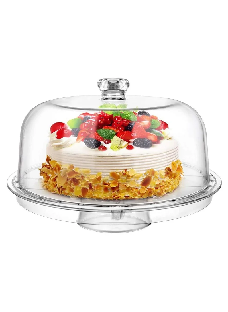 1Chase 3 in 1 Acrylic  Multi-Function Cake Stand With Dip Bowl And Punch Bowl