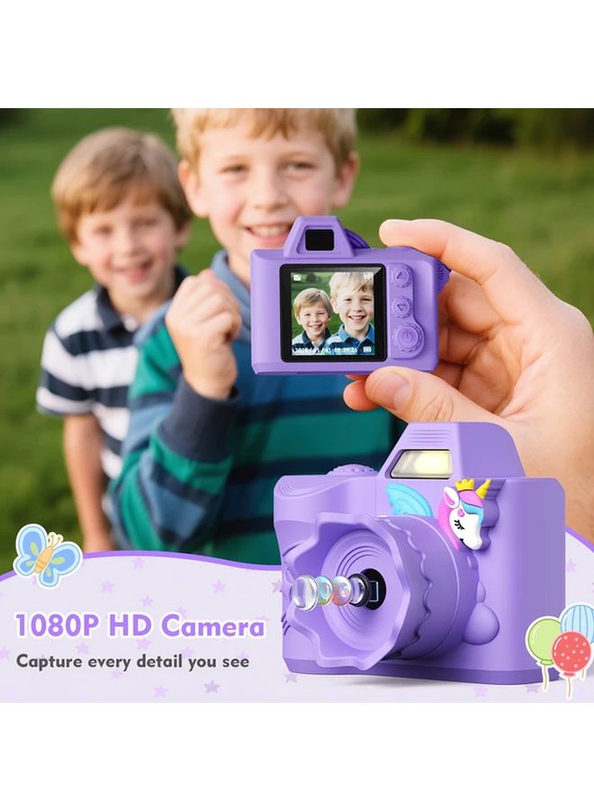 Pink RIVGOT Mini Keychain Camera 1080P LCD Screen 64GB Card Travel Gift - Image 4