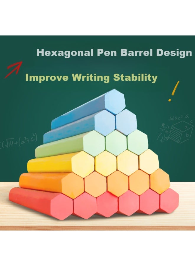 Dsb Dustless Chalk 100 Pieces/Box White Hexagonal Chalk For Blackboard Bulletin Board Children Home Kindergarten Graffiti Teaching Teacher Special Bright Chalk Ck-2106 - Image 5