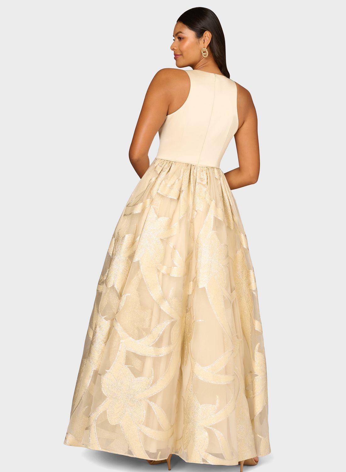 AIDAN MATTOX Floral Tulle Gown for Women | Best Price KSA