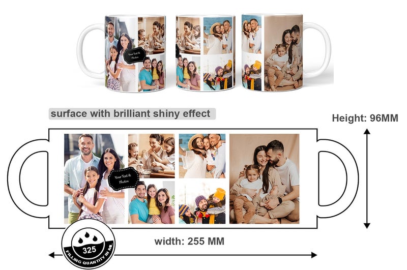 KivStar Personalized Gift Custom Photo Quote Name Wish Ceramic Magic Mug for Fathers Day Gift for Father Birthday Gifts dad Gifts papa Birthday Gift papa Gift Parents Gift 325 Ml - Image 2