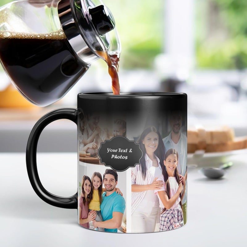 KivStar Personalized Gift Custom Photo Quote Name Wish Ceramic Magic Mug for Fathers Day Gift for Father Birthday Gifts dad Gifts papa Birthday Gift papa Gift Parents Gift 325 Ml - Image 1