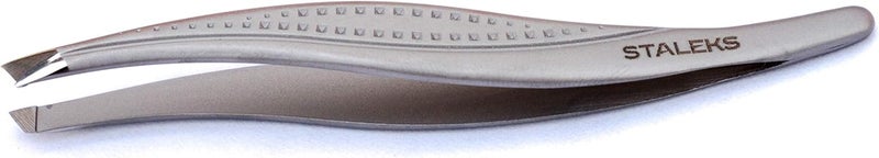 Staleks Classic 123 Eyebrow Tweezers Wide Slant Best for Plucking Hair Apply Fake Eyelashes